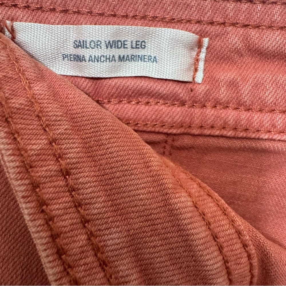 Universal Thread Sailor Wide-Leg Jeans Women’s Size 8 Coral-Red High-Rise Pants - Picture 4 of 13